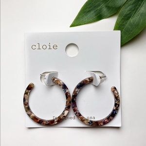 Tortoise hoop earrings NWT 💕